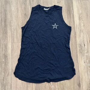 Tasc Navy Star Embroidered Sleeveless Tee